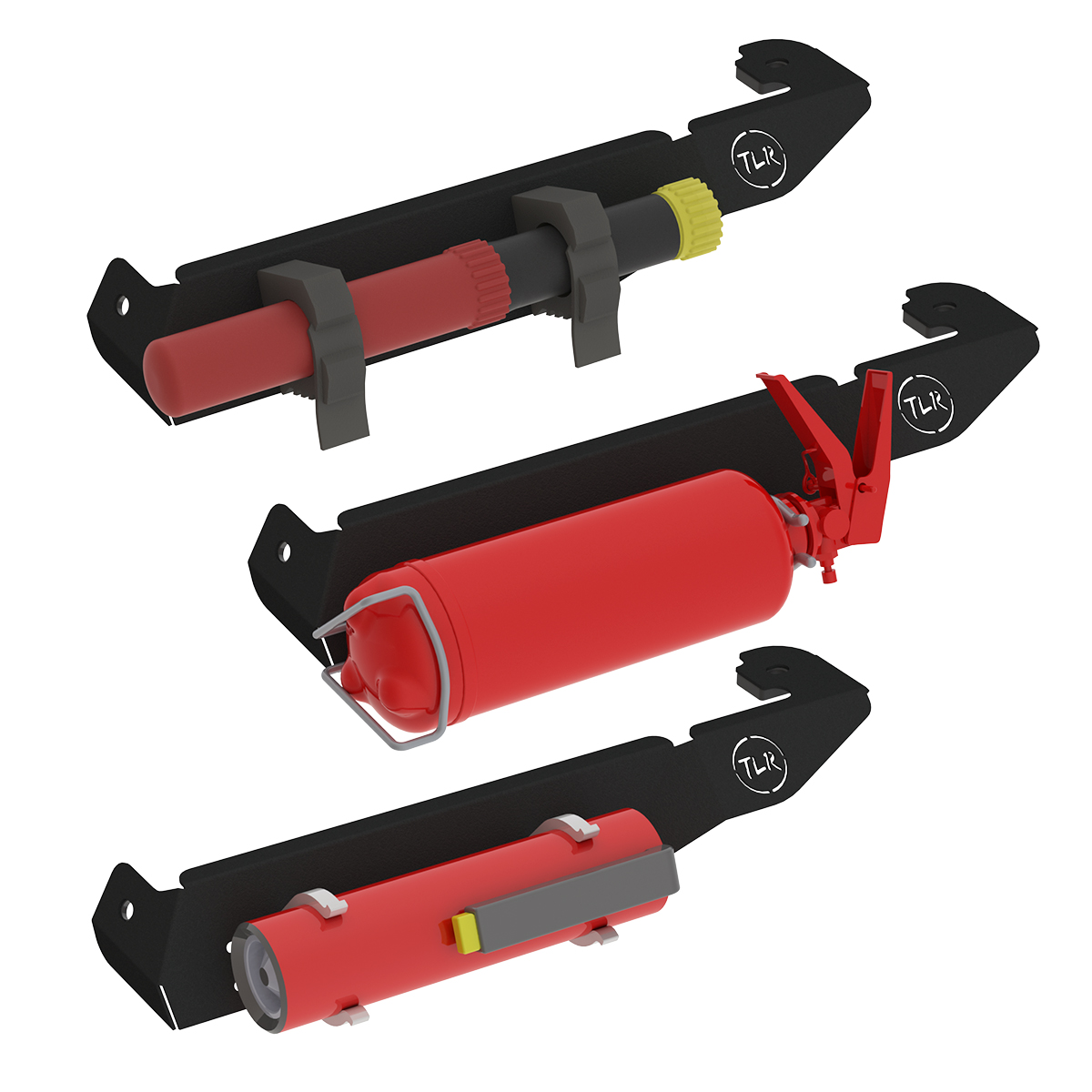 Fire Extinguisher Mount - Toyota 78 Series Troopcarrier - Passenger Side Seat - Image 3