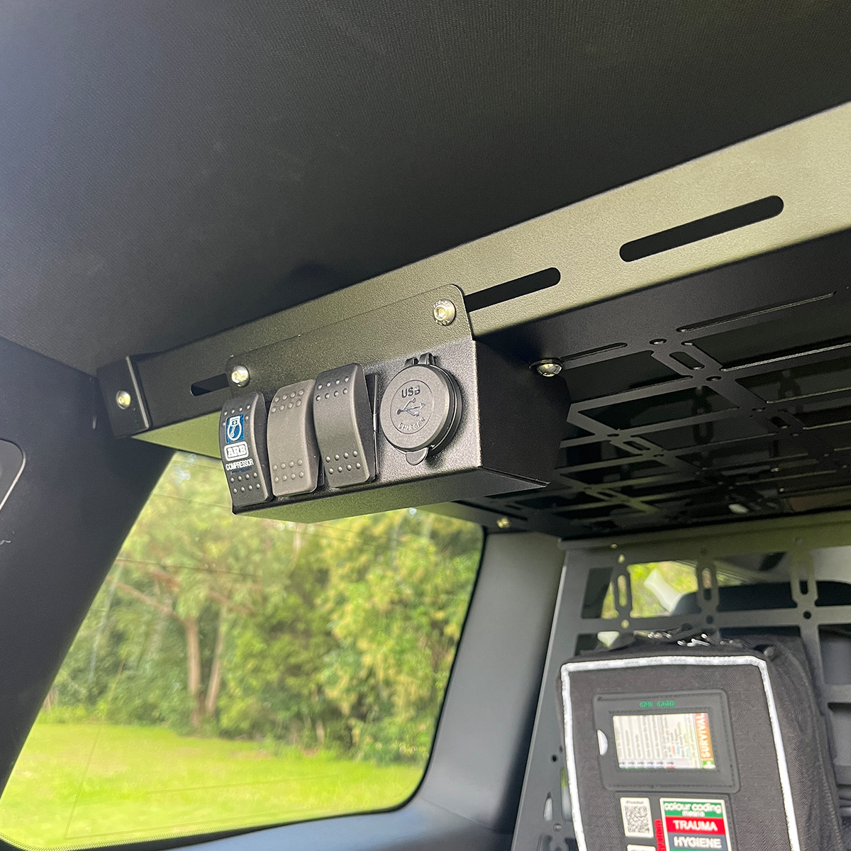 Alpine Series - Storage Shelf Accessory - Switch & Power Socket Mount - Image 3