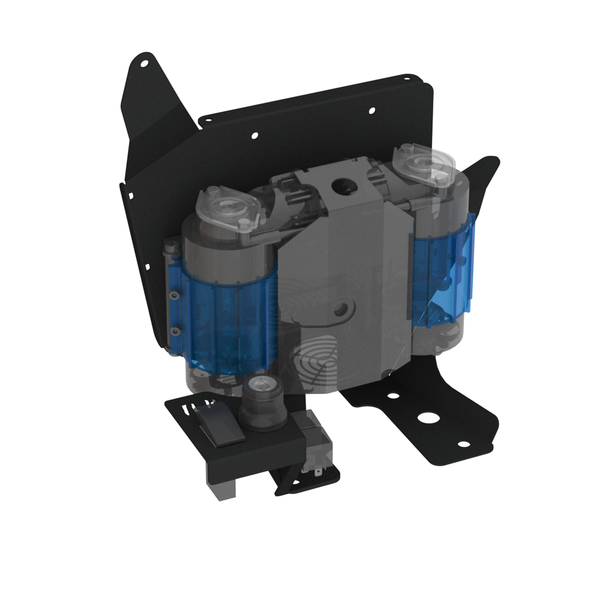 Air Compressor Bracket / ARB Twin Brushed Compressor Kit - Toyota Prado 250 series - Rear Inner Guard